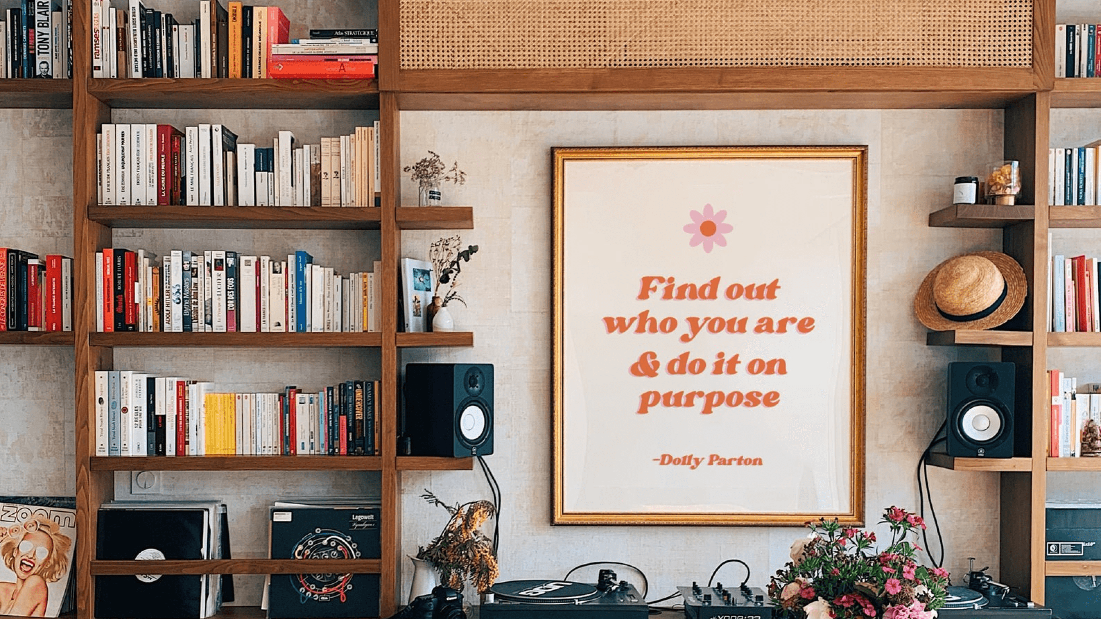 print with inspirational dolly parton quote