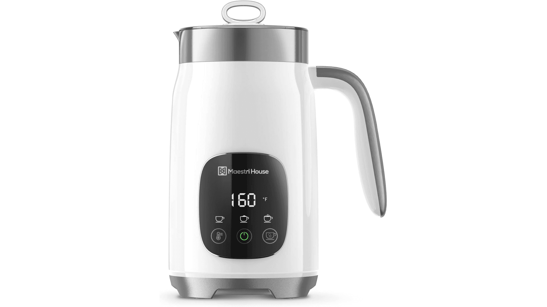 Maestri House Milk Frother, Variable Temp and Froth Thickness Milk Frother and Steamer, 14.1OZ/400ML Smart Touch Control Foam Maker, Memory Function for Latte, Warm Milk, Hot Chocolate