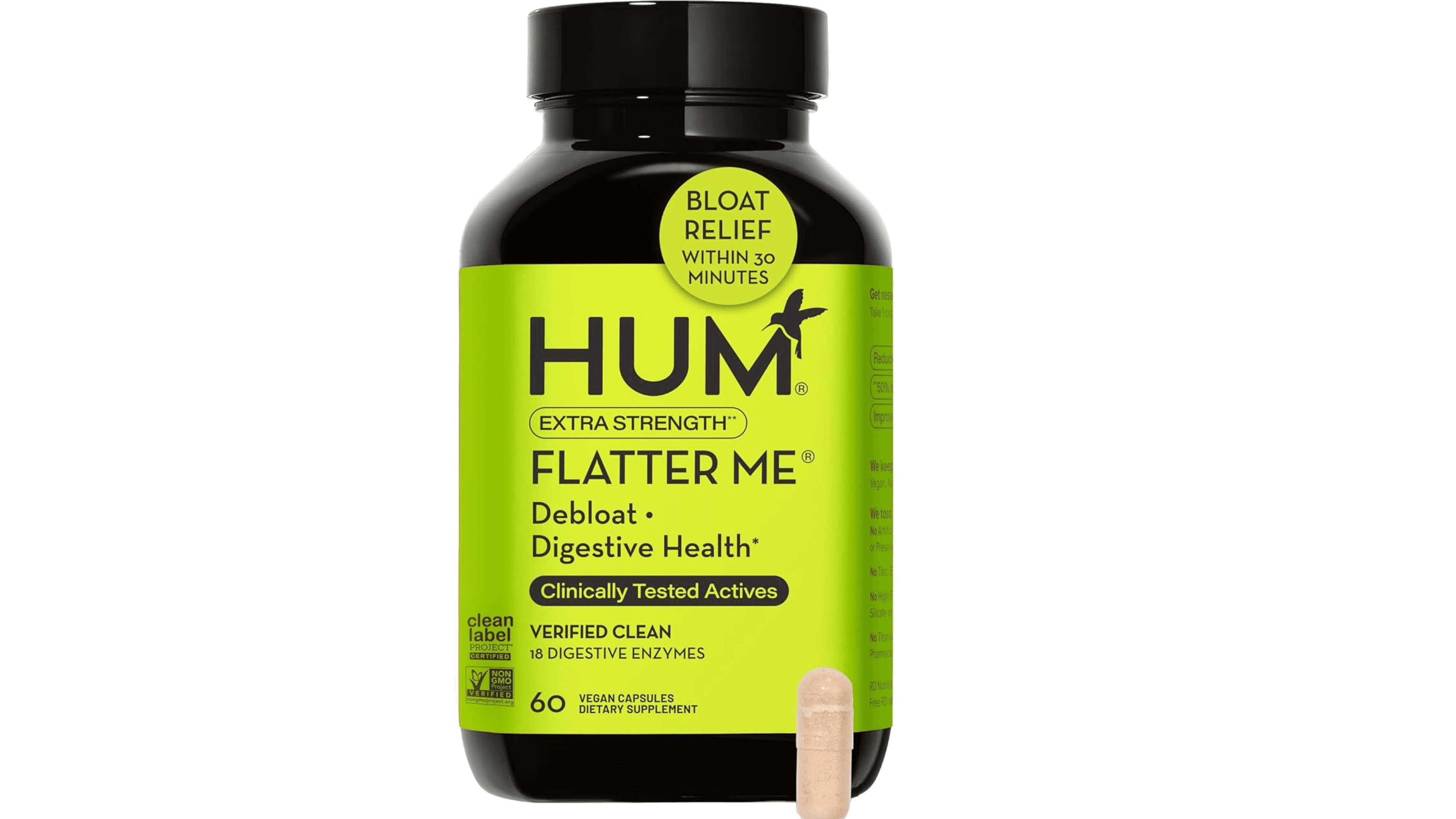 HUM Skin Squad - Probiotic Supplement for Clear Skin & Gut Health - Microbiome Probiotics for Breakouts (60-Count)