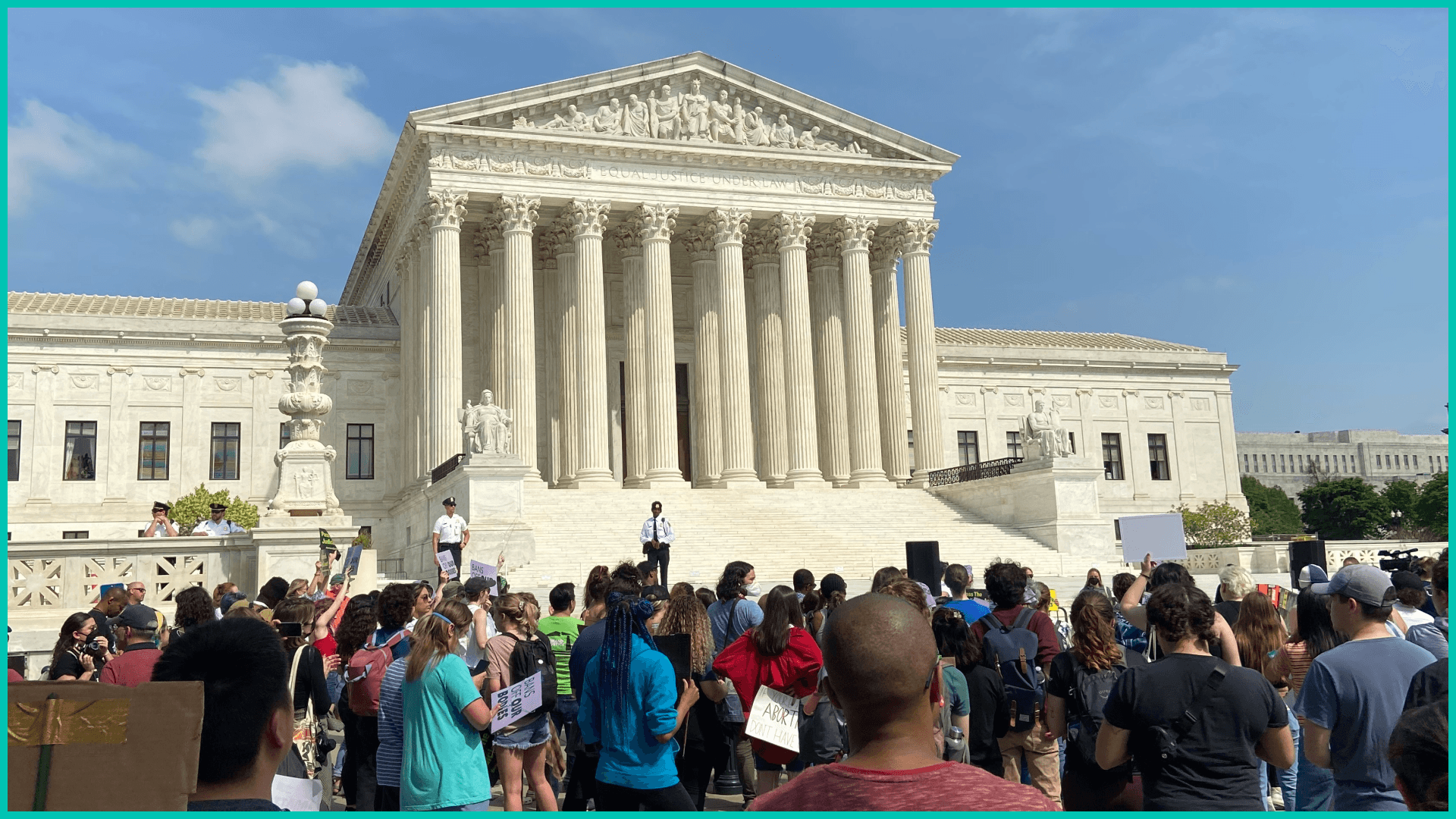 People gather outside SCOTUS
