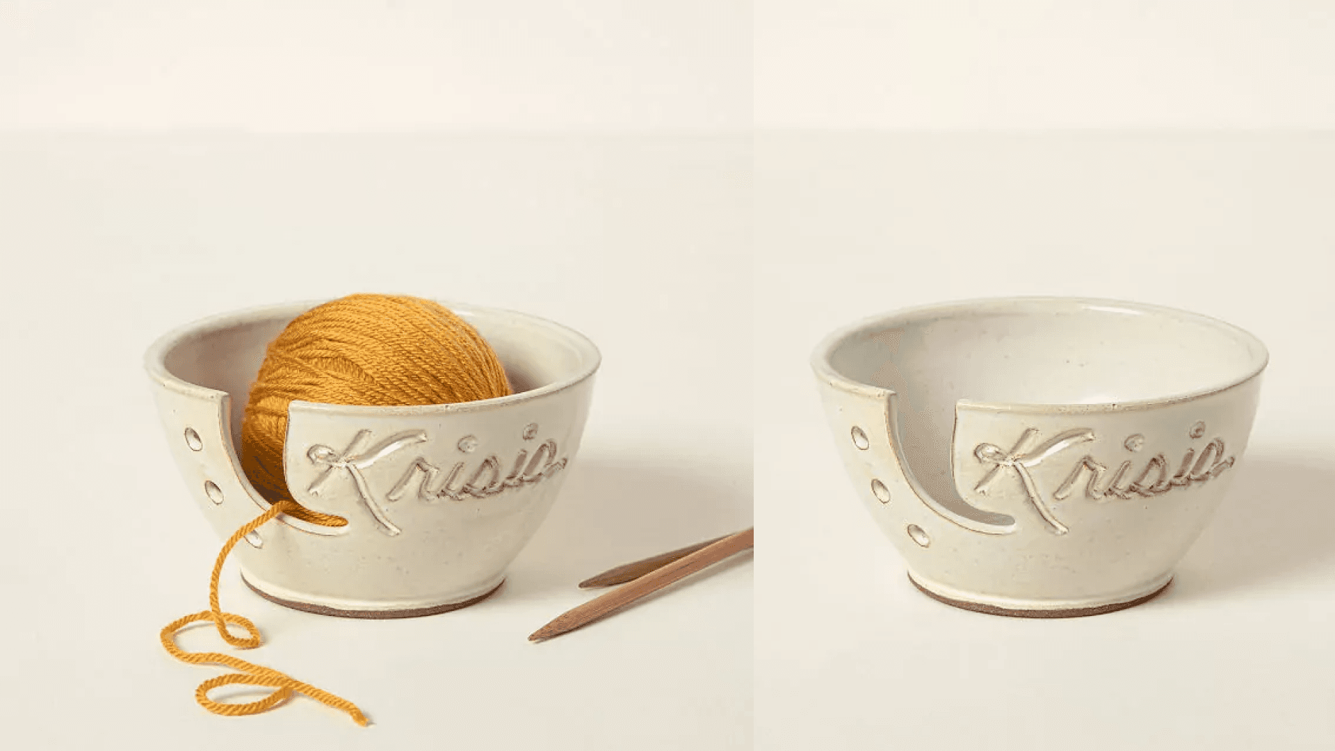 personalized name yarn bowl