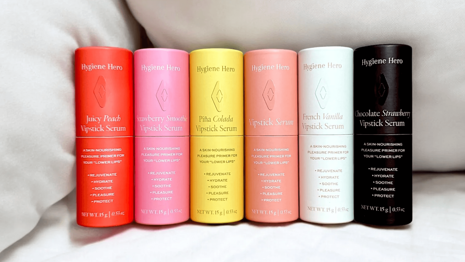 Six Vipsticks in assorted colors and scents