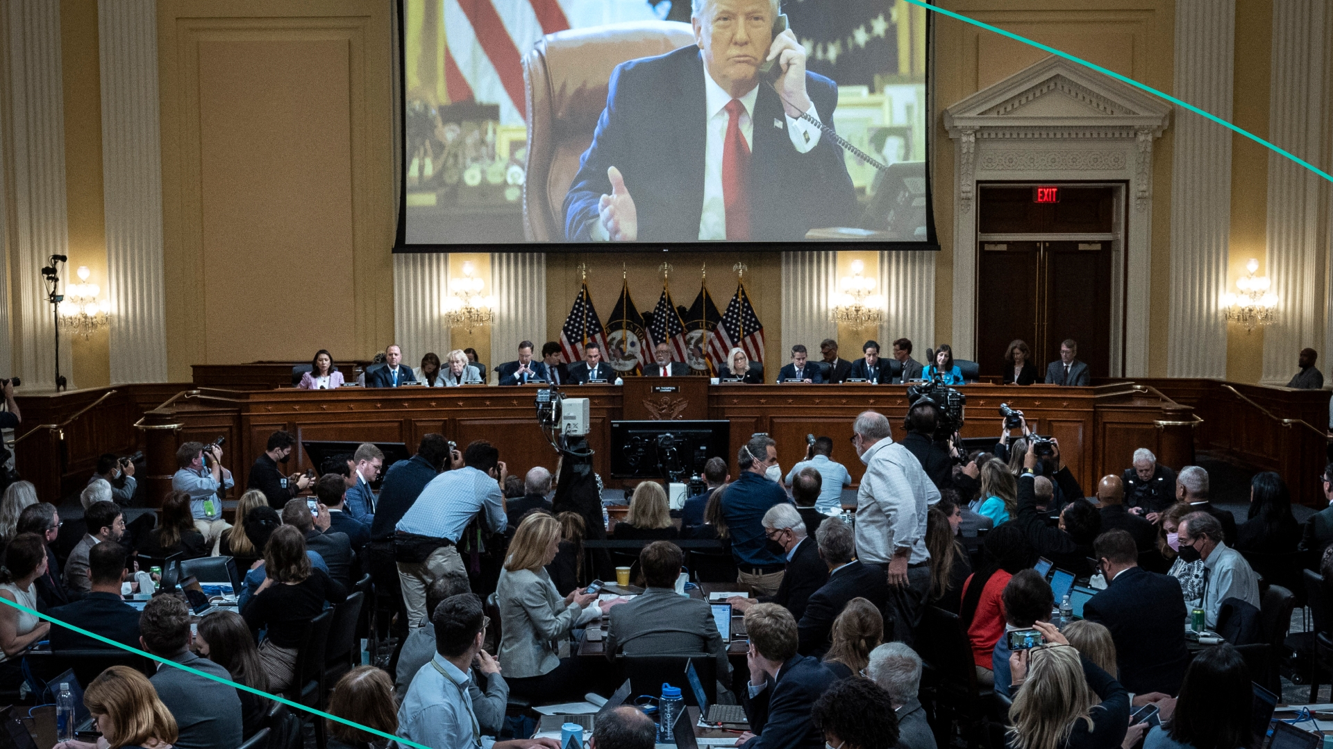 An image of the Jan 6 House Select Committee's third hearing