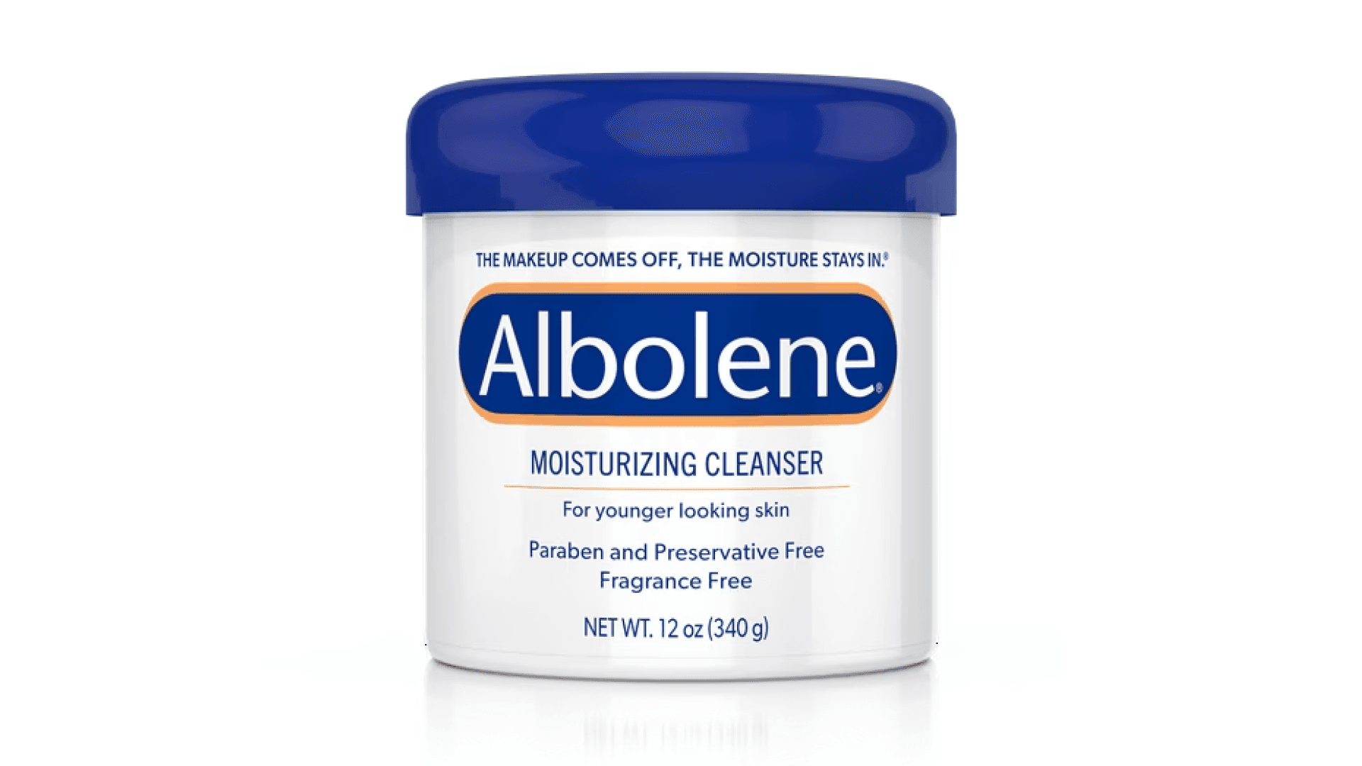 Tub of moisturizers with blue lid