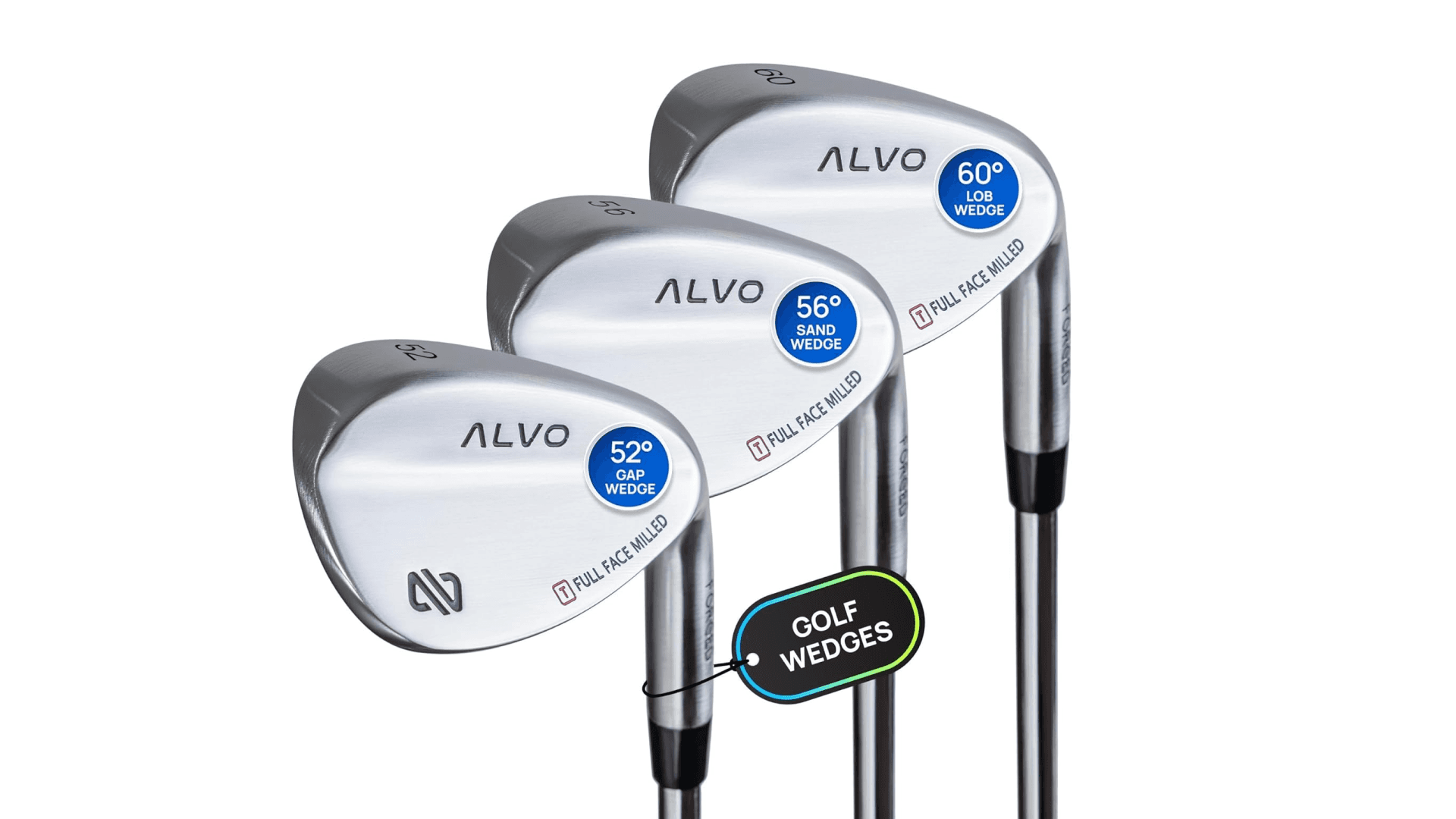 ALVO GOLF Premium Golf Wedges 52/56/60 Sets or Individual Wedges - 52 degree Gap Wedge, 56 degree Sand Wedge, 60 degree lob Wedge Golf Club - Pitching Wedge for Men Right Hand - Wedges Golf - Max spin