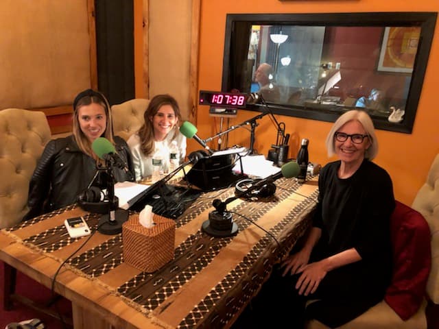 Eileen Fisher and hosts in studio