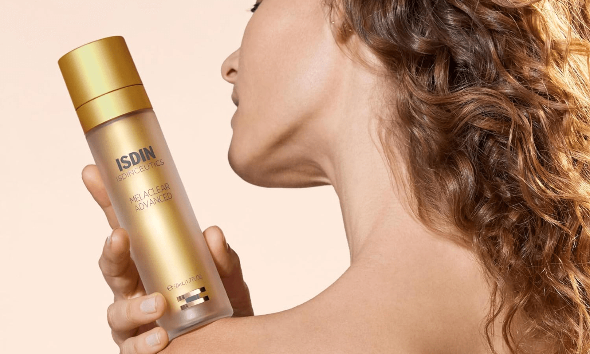 Opaque gold bottle of serum