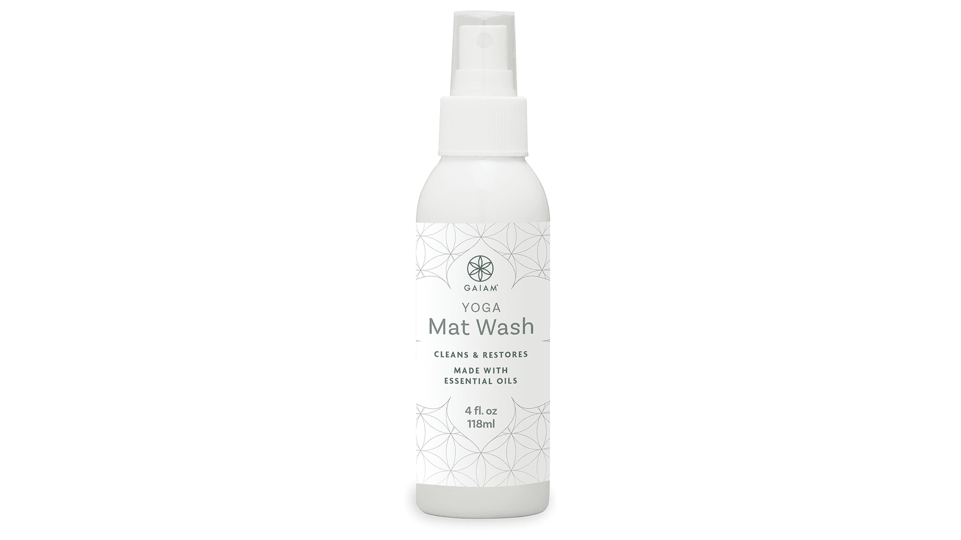 White spray bottle with Gaiam logo