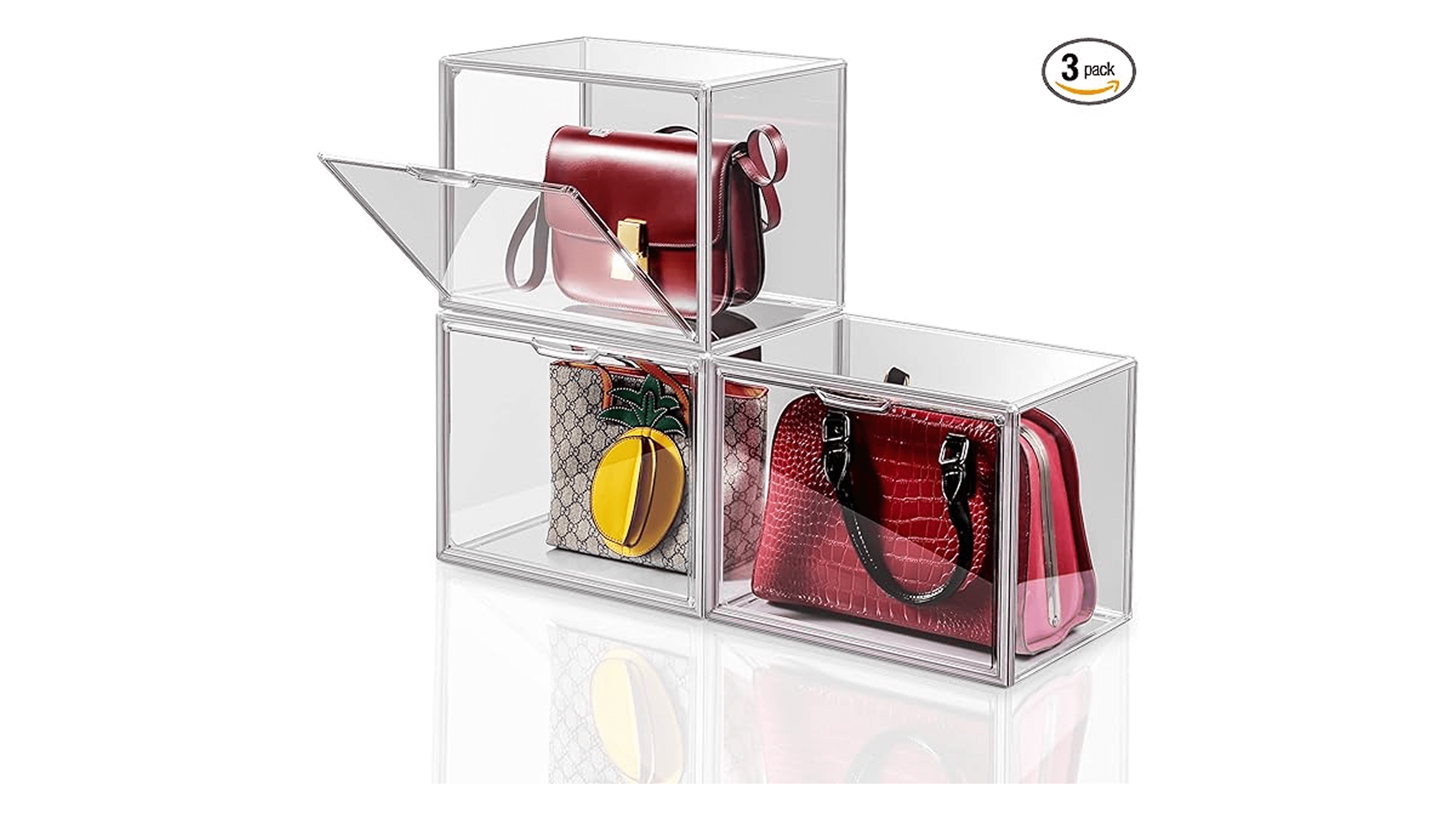 clear handbag storage organizer