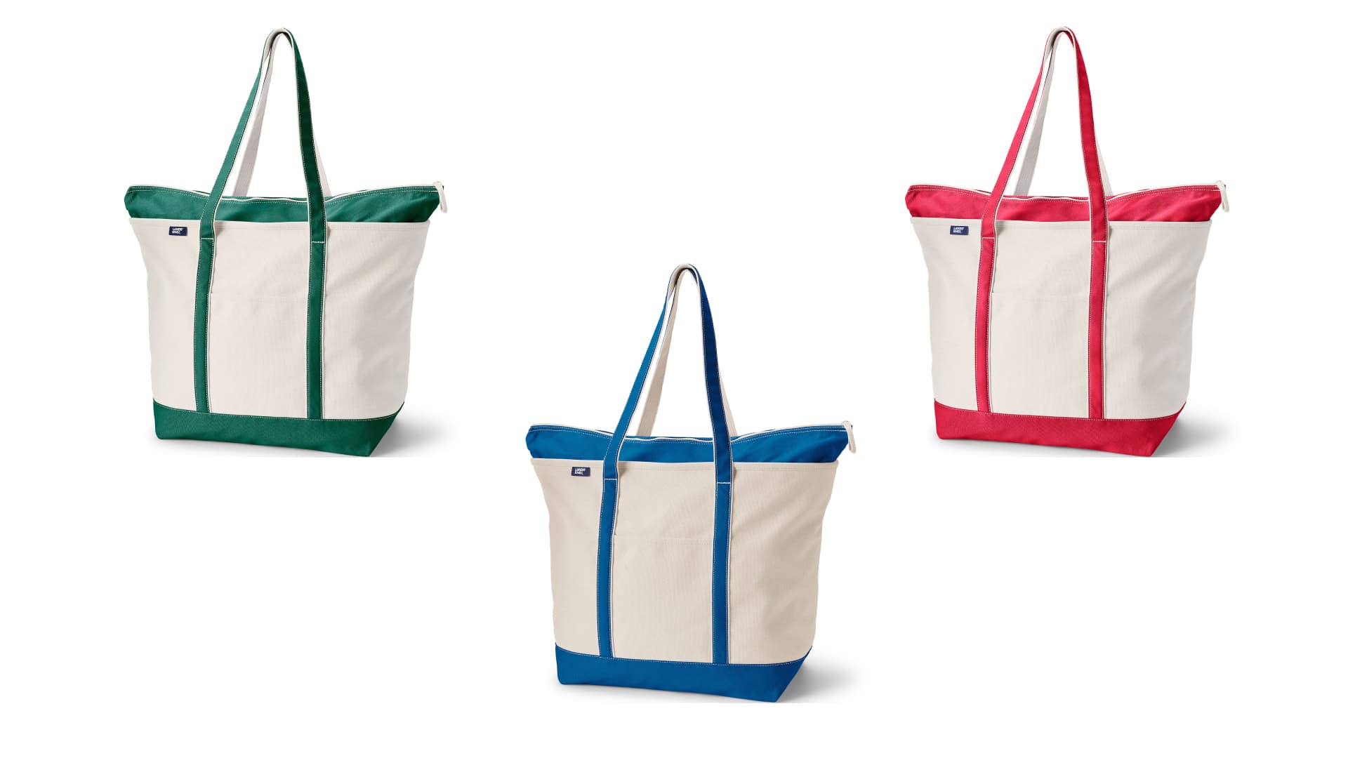A medium canvas tote from Lands' End.
