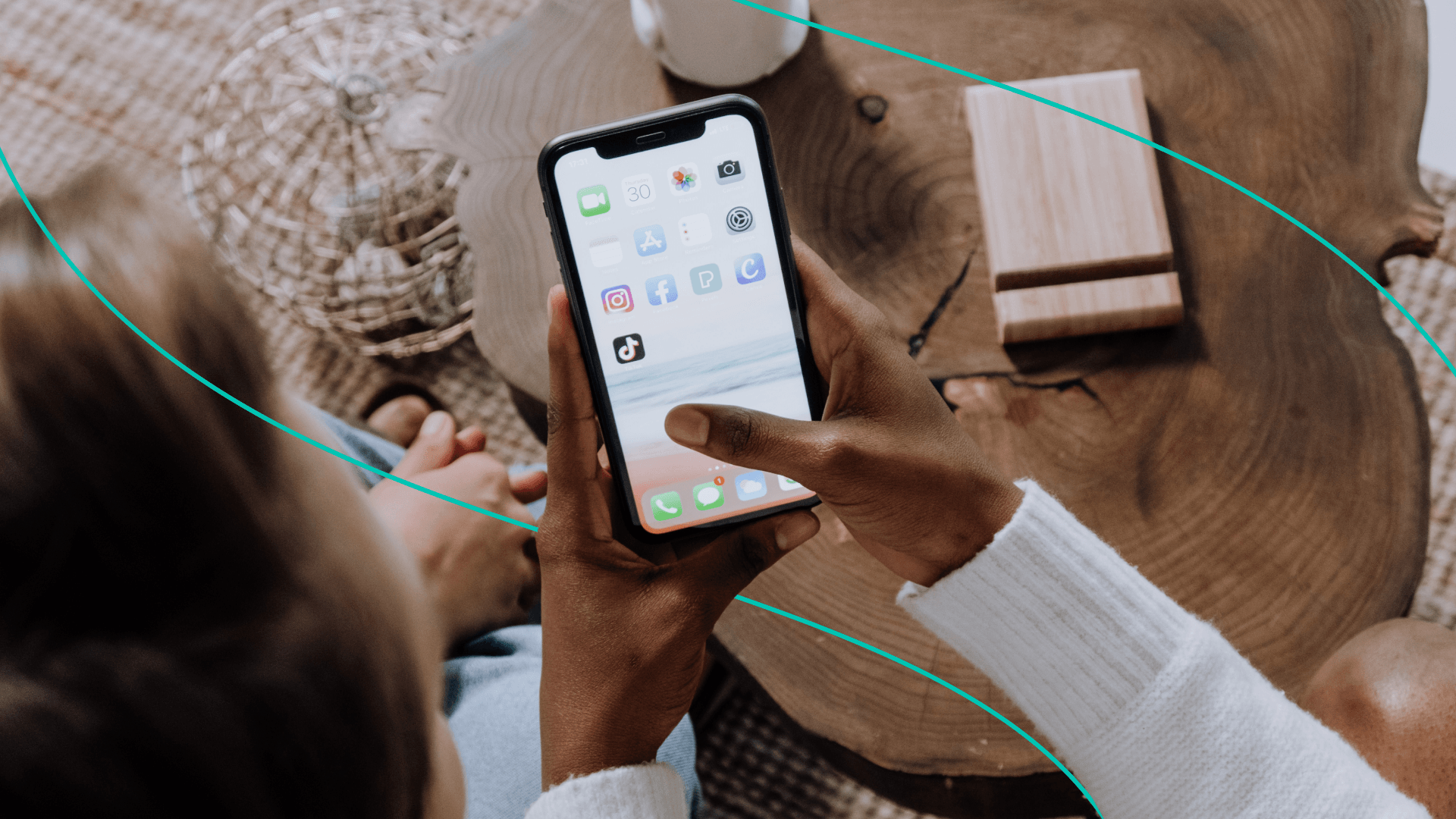 Person holding iPhone