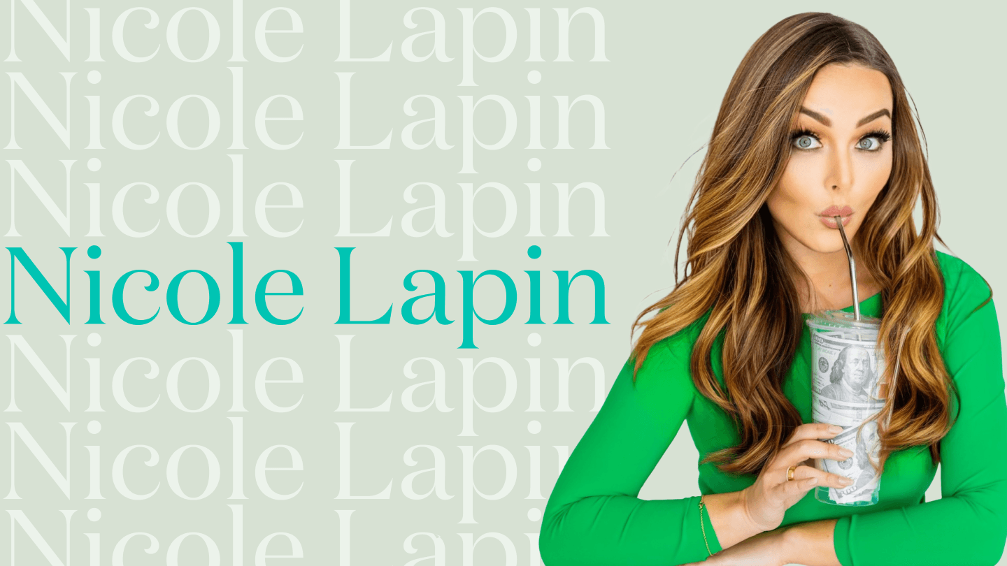 Nicole Lapin headshot Free Advice background