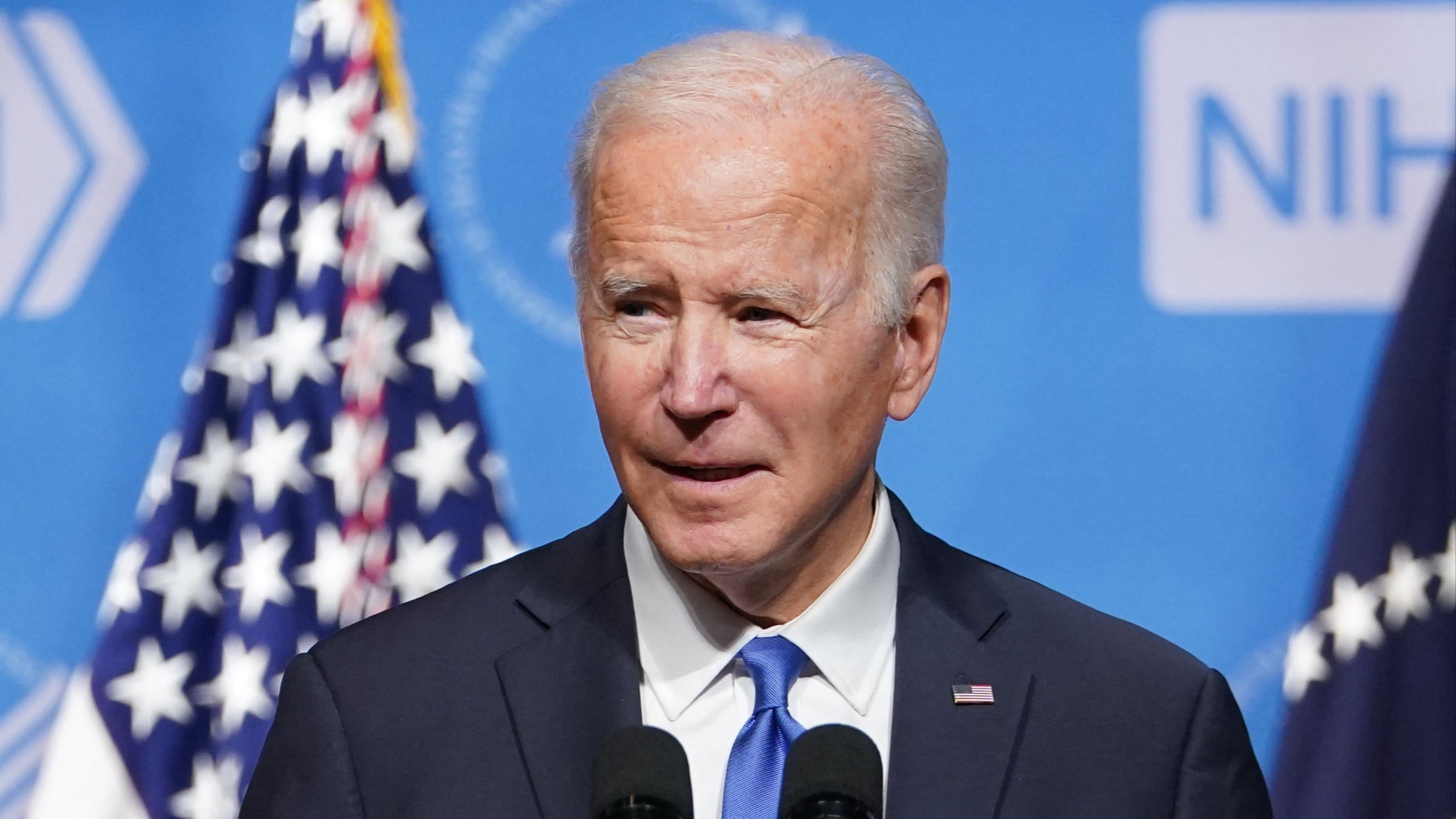 US President Joe Biden speaks about the administrations response to Covid-19 and the Omicron variant