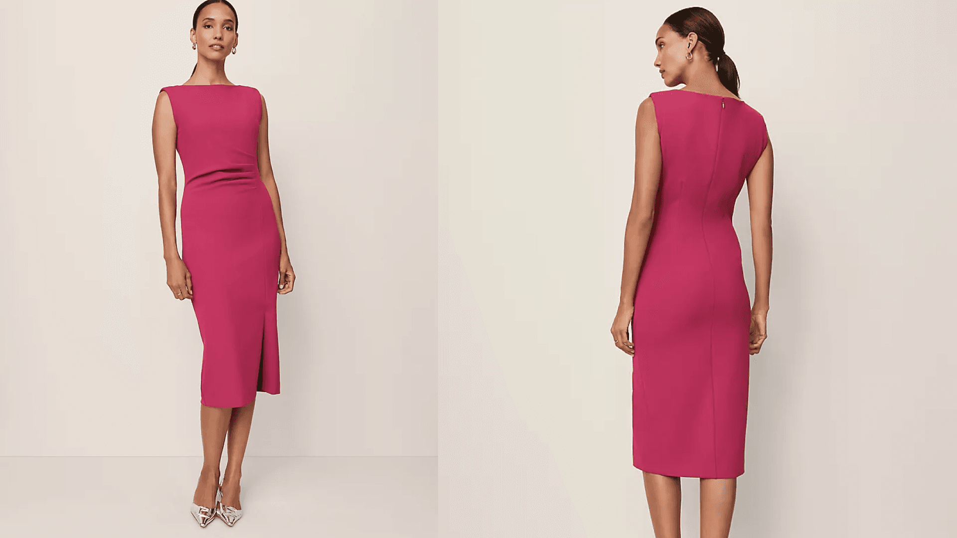pink sheath dress