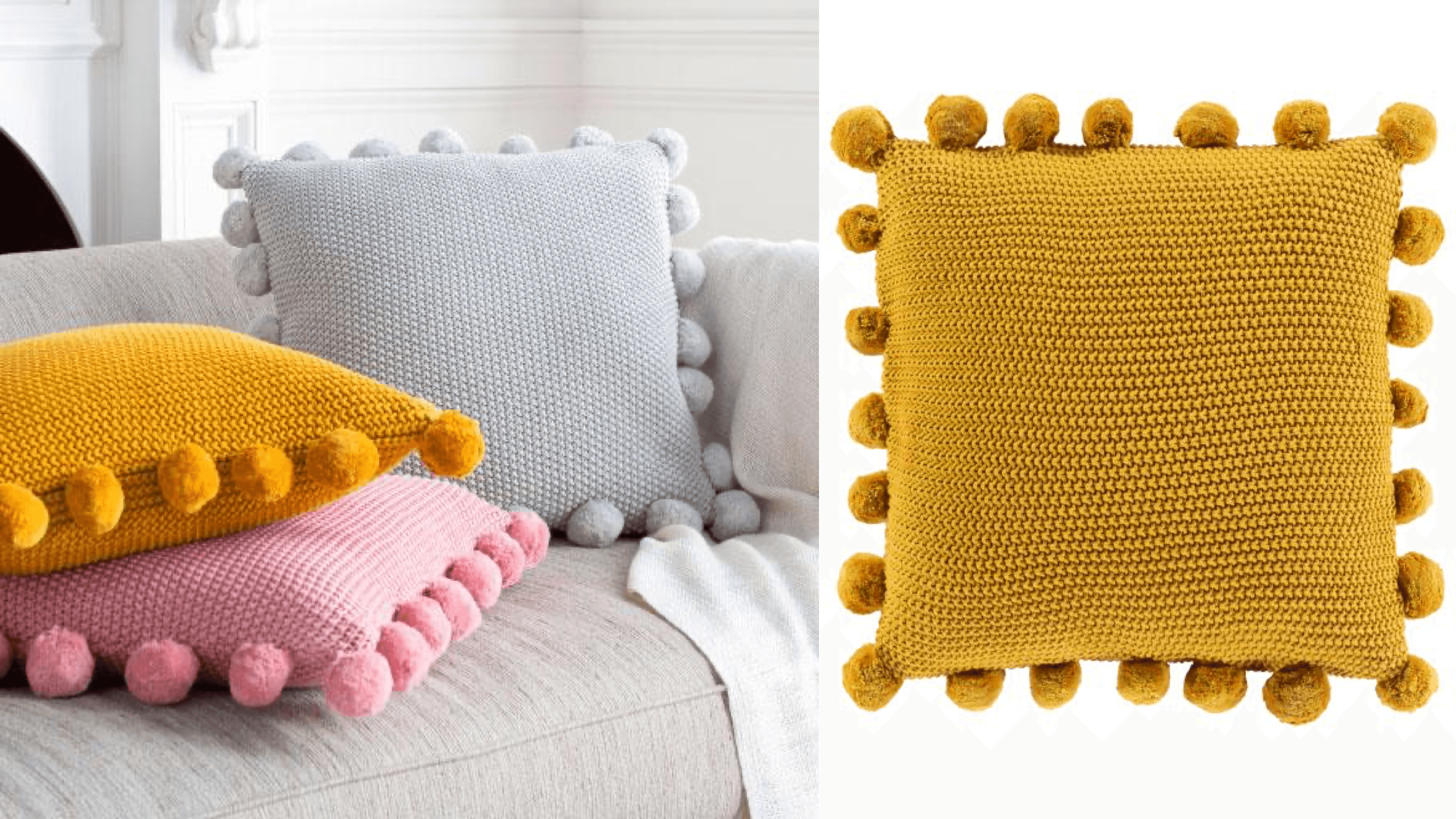 pom pom pillows