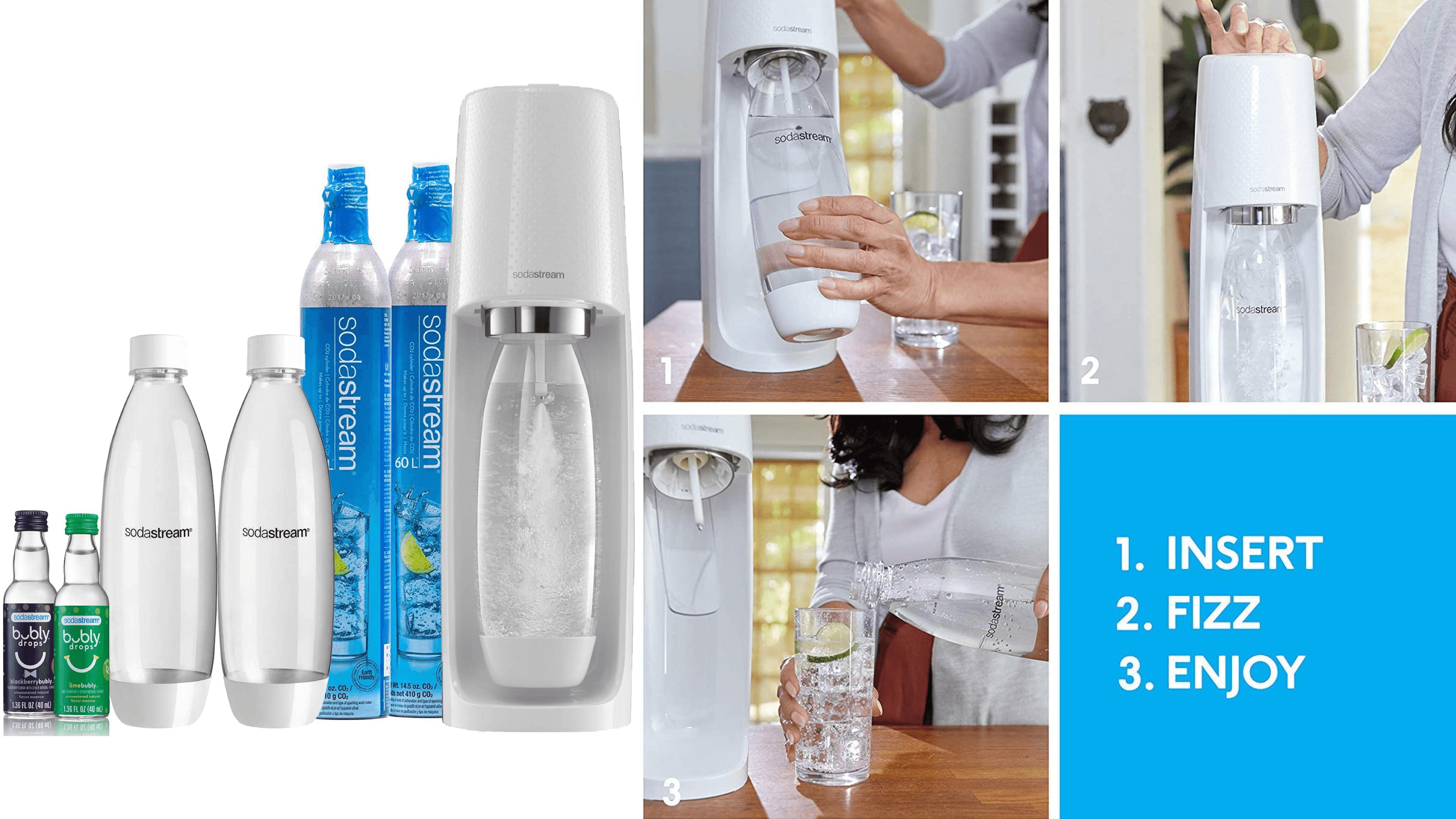 soda stream seltzer-making machine that can turn tap water to bubbly water
