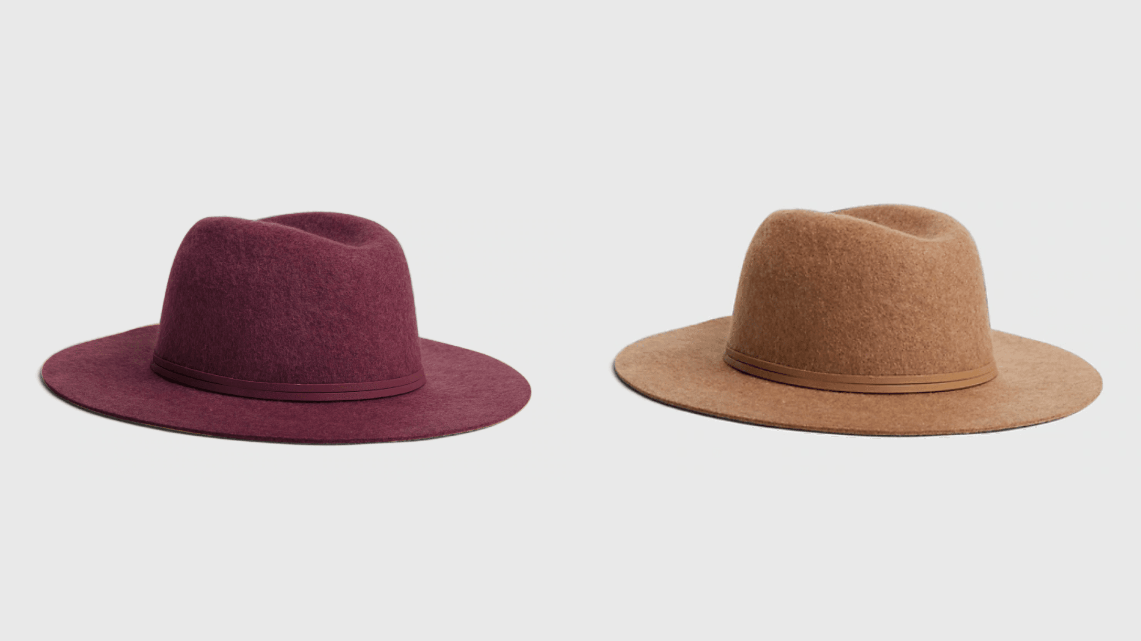 felt fedora in autumn colors
