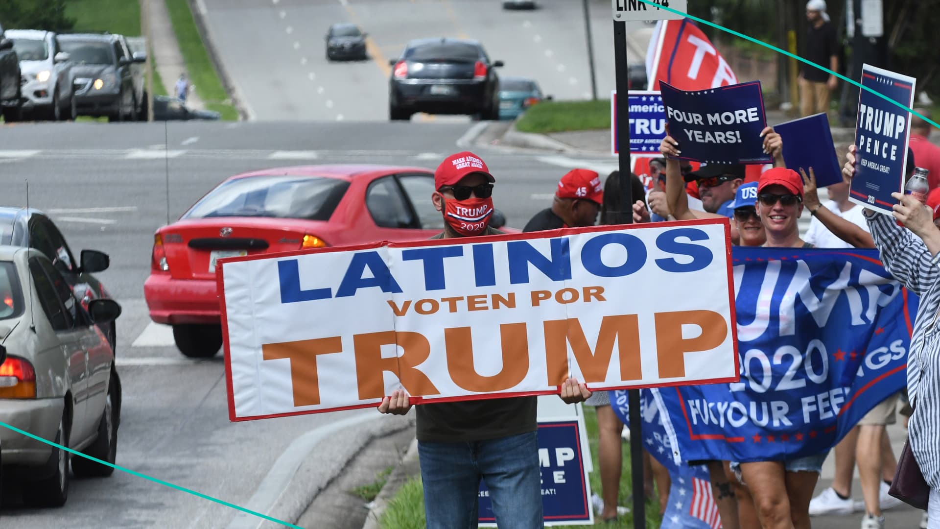 Latinos for Trump campaign rally at Central Christian University on October 10, 2020 in Orlando, Florida.