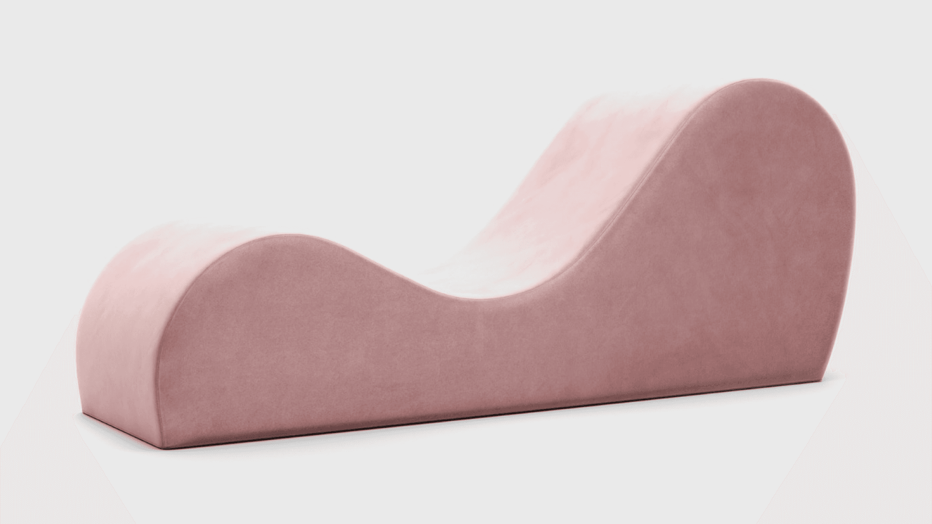 Pink curved chaise lounge