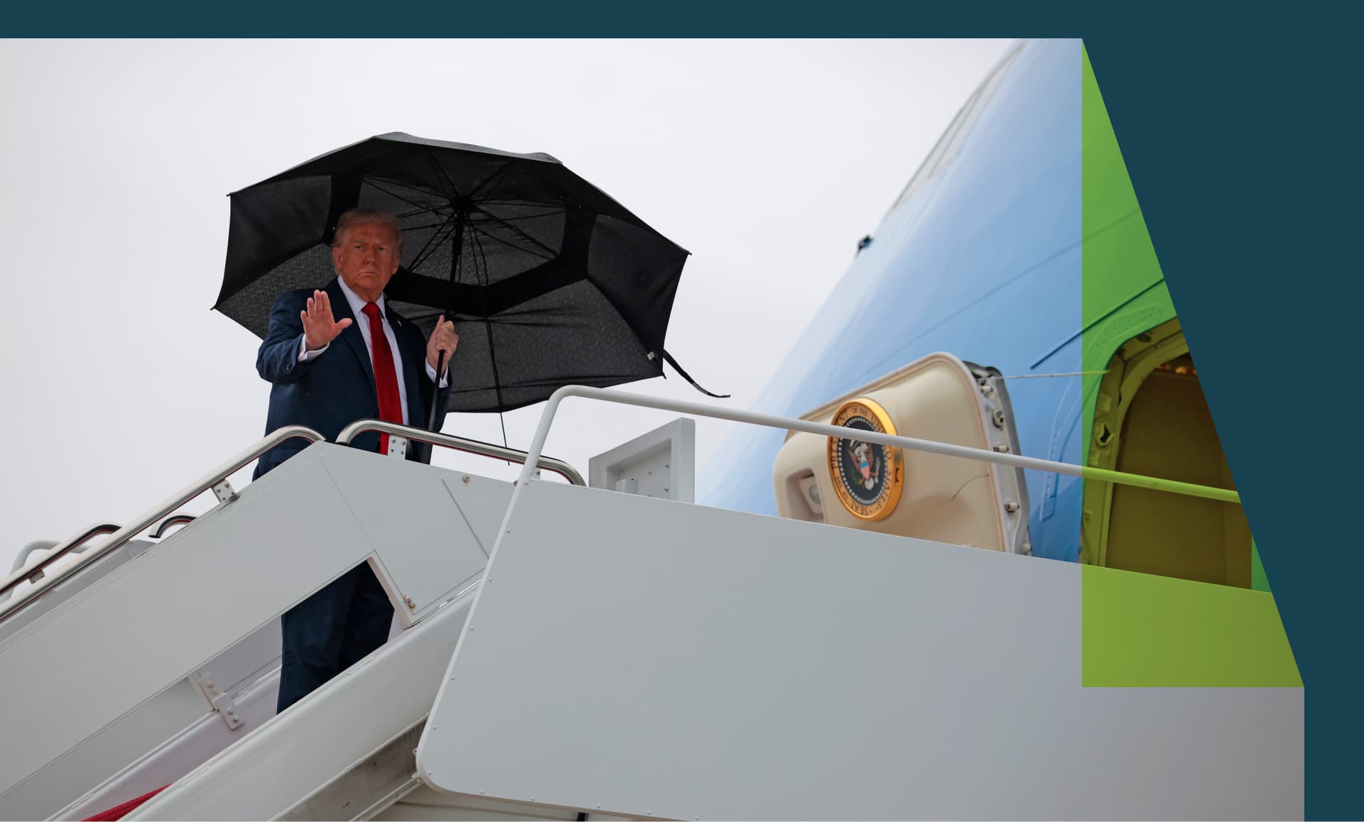 President Trump boarding Air Force One