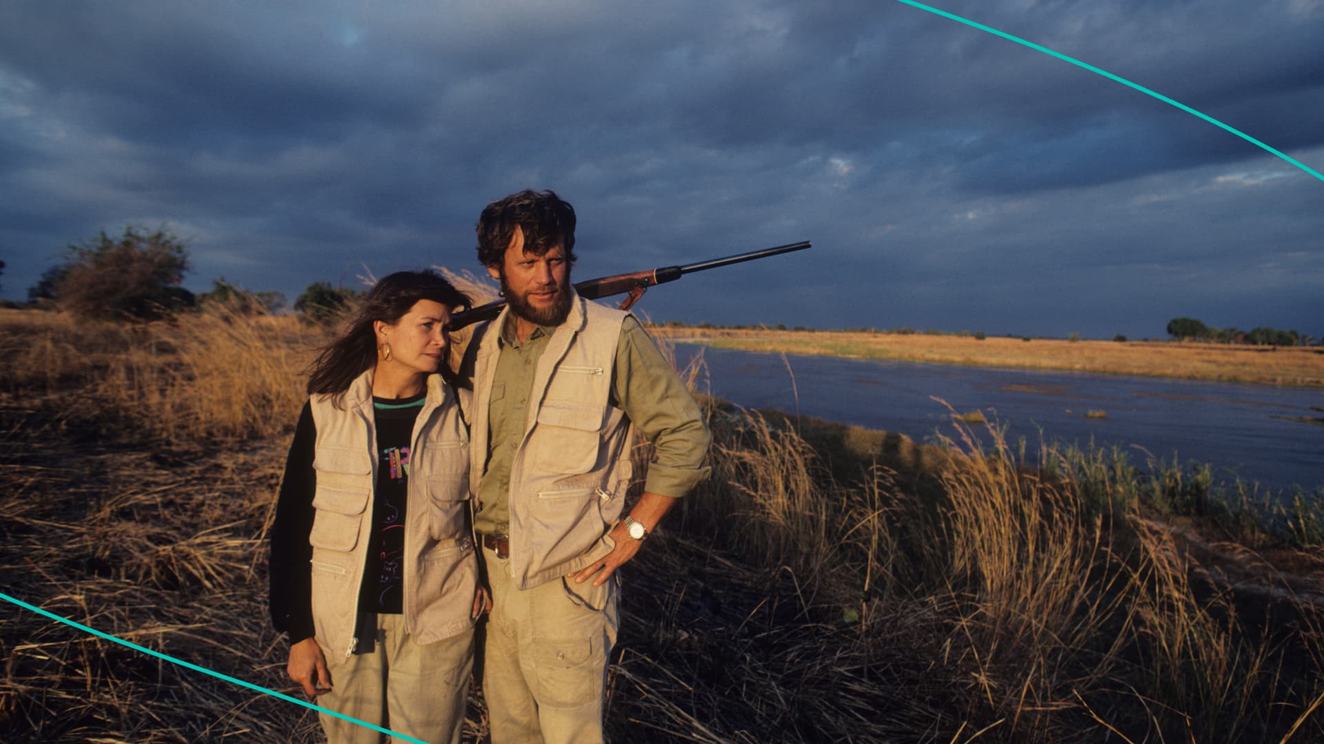 Mark and Delia Owens in the North Luangwa National Park in Zambia.